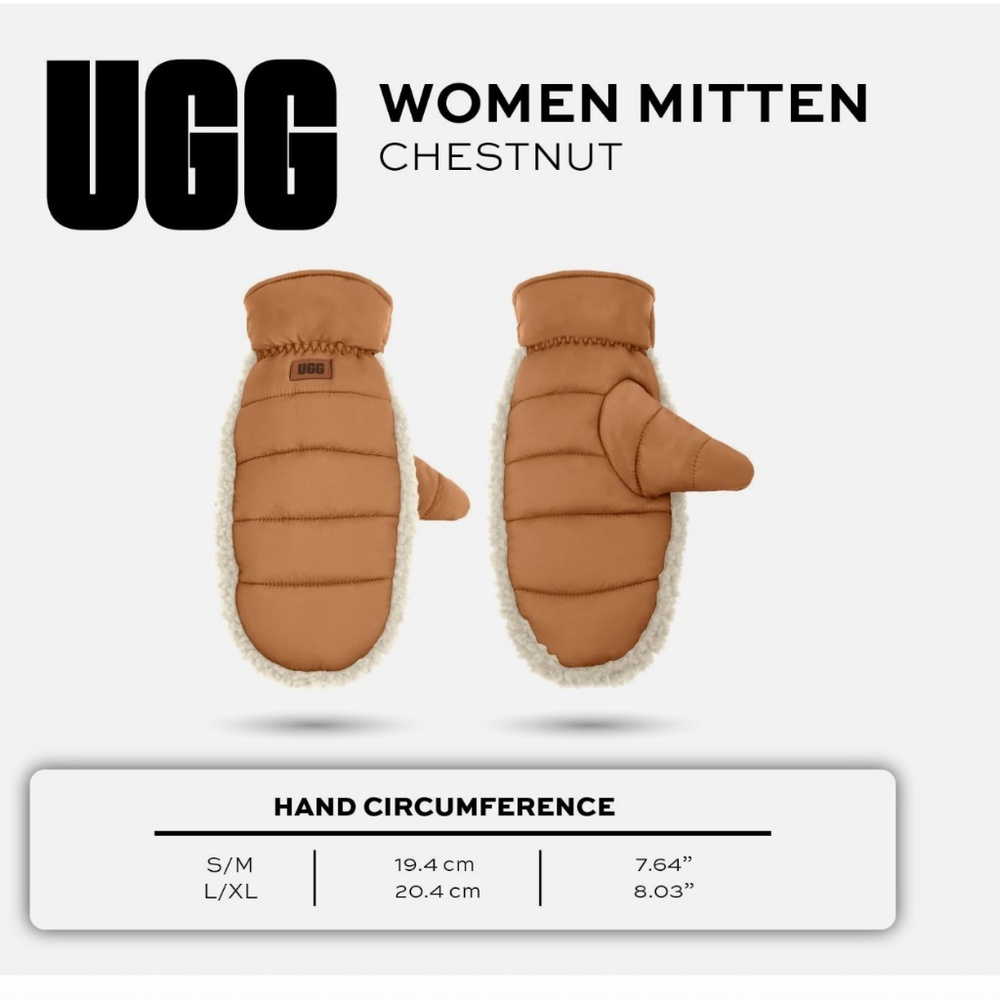 NWT UGG Women's AW Uggfluff Mitten Cozy and Stylish Winter Small Medium - Picture 10 of 10